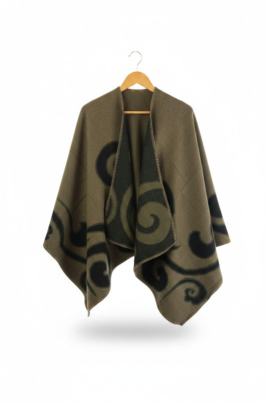 Cape with curls design Grey