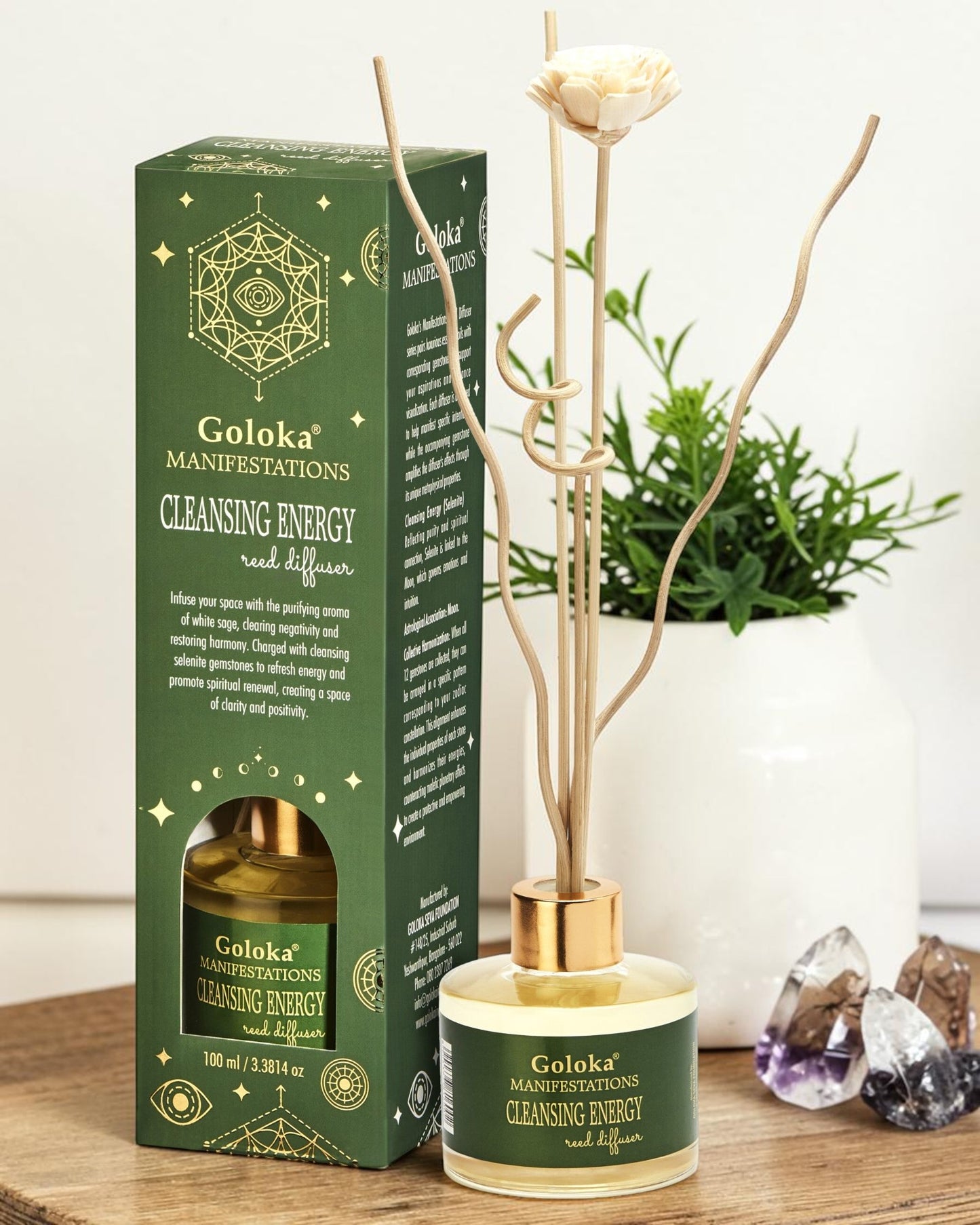 Cleansing Energy White Sage & Selenite Reed Diffuser