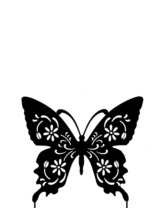 Black Metal Butterfly Garden spike