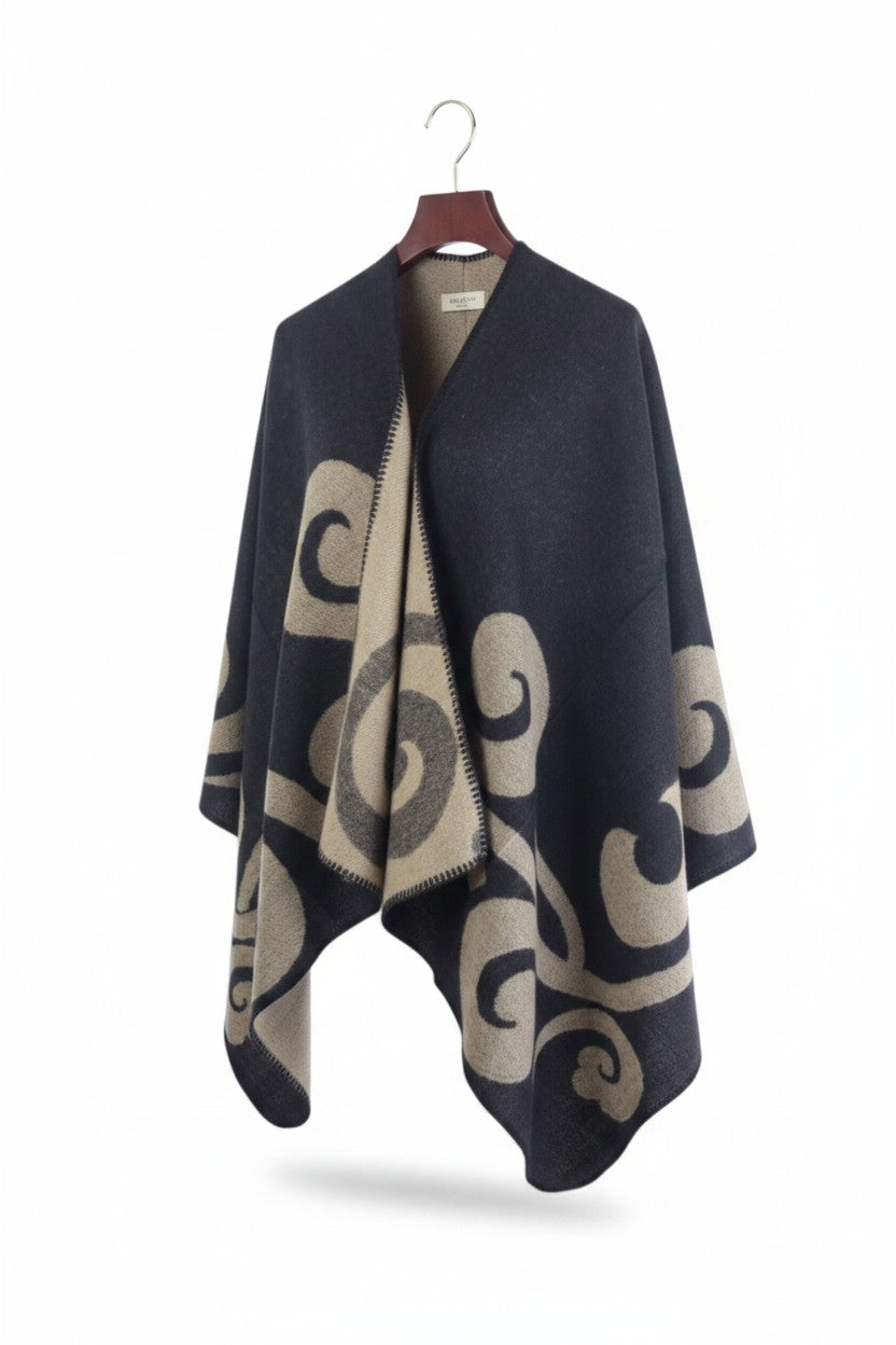 Cape with curls design NAVY