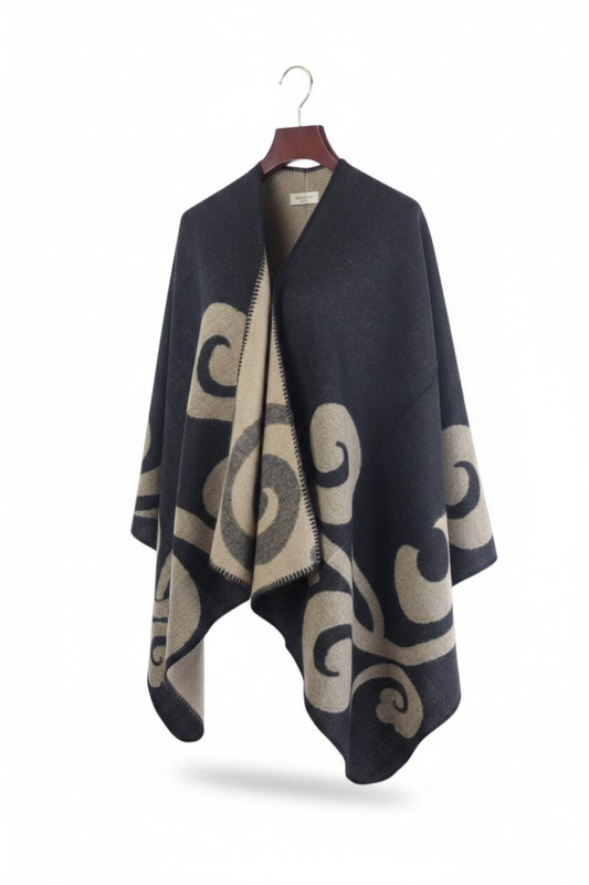 Cape with curls design NAVY