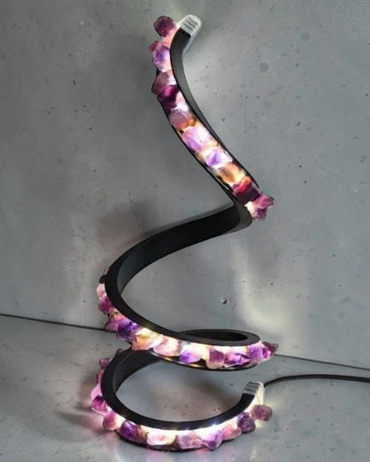Crystal LED Lamp Purple Fluorite