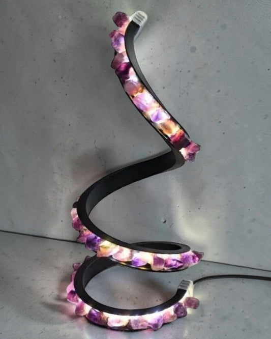 Crystal LED Lamp Purple Fluorite