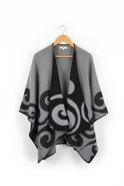 Cape with curls design BLACK