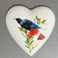 Native Bird with Pohutukawa Ceramic Hearts