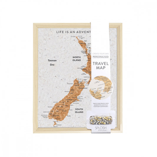 Travel Board New Zealand Desk Map