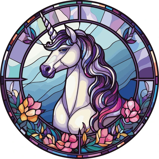 Unicorn Stained Glass Hanger