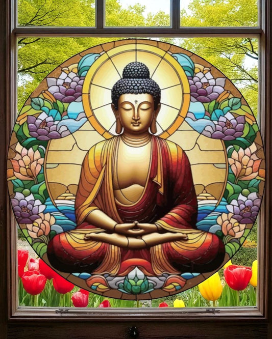Buddha Stained Glass Hanger - NEW