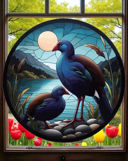 Pukeko Stained Glass Hanger - NEW