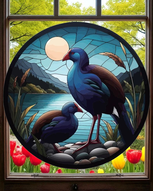 Pukeko Stained Glass Hanger - NEW