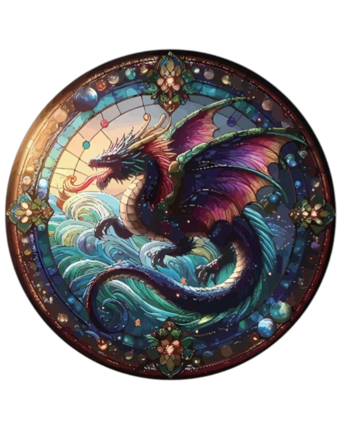 Dragon Stained Glass Hanger - NEW