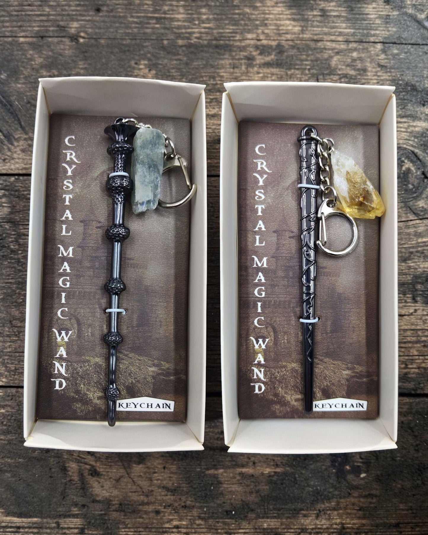 Crystal Magic Wand Keychain – Kyanite