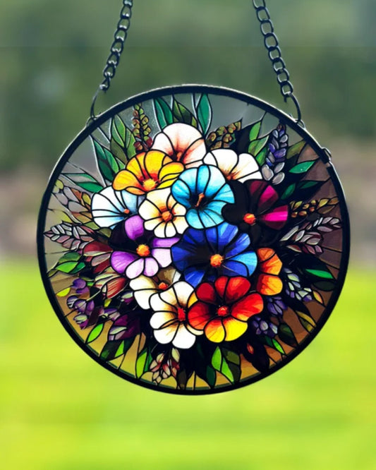 Floral Stained Glass Hanger