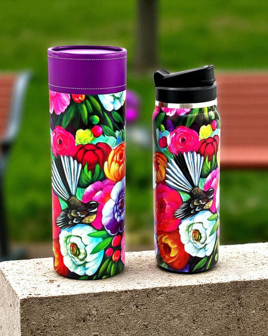 Drink Bottle - Fantails & Flowers