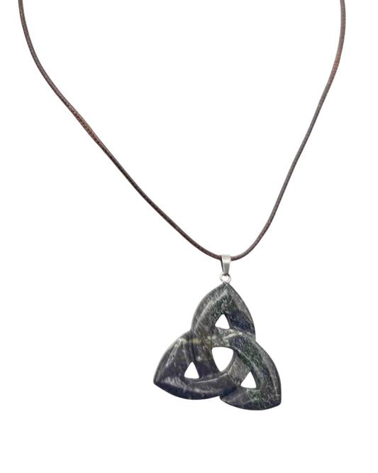 Triquetra Pendant Dragons Blood Jasper