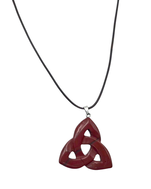 Triquetra Pendant Red Jasper