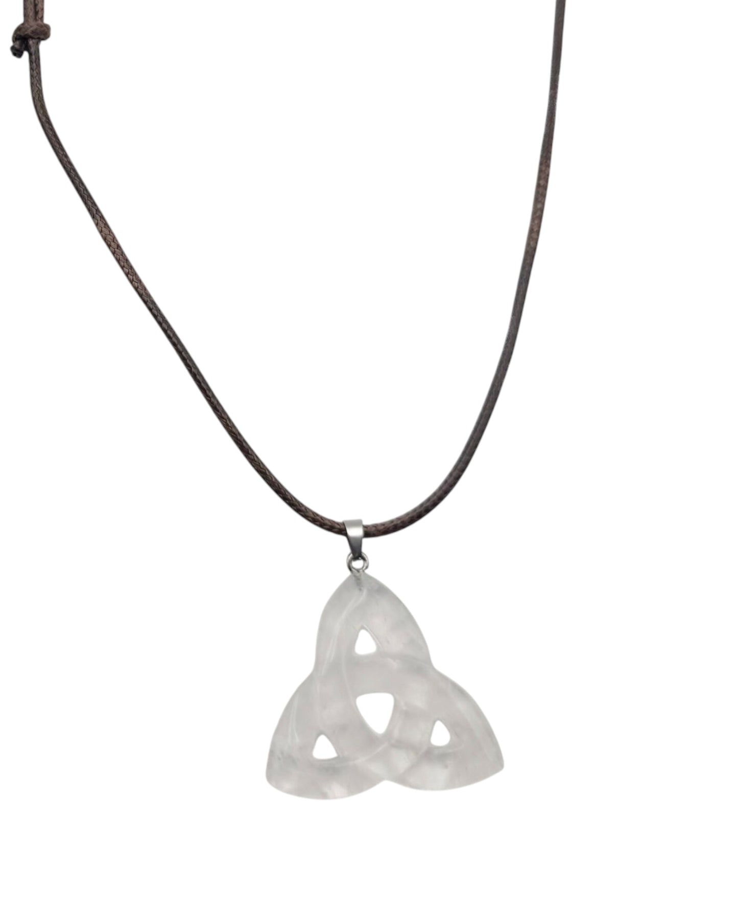 Triquetra Pendant Clear Quartz