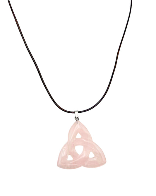 Triquetra Pendant Rose Quartz