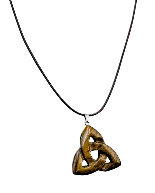 Triquetra Pendant Tiger Eye