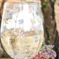 Floral Print Stemless Glass NEW!