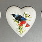 Native Bird with Pohutukawa Ceramic Hearts