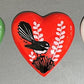 Native Bird with Ceramic Hearts