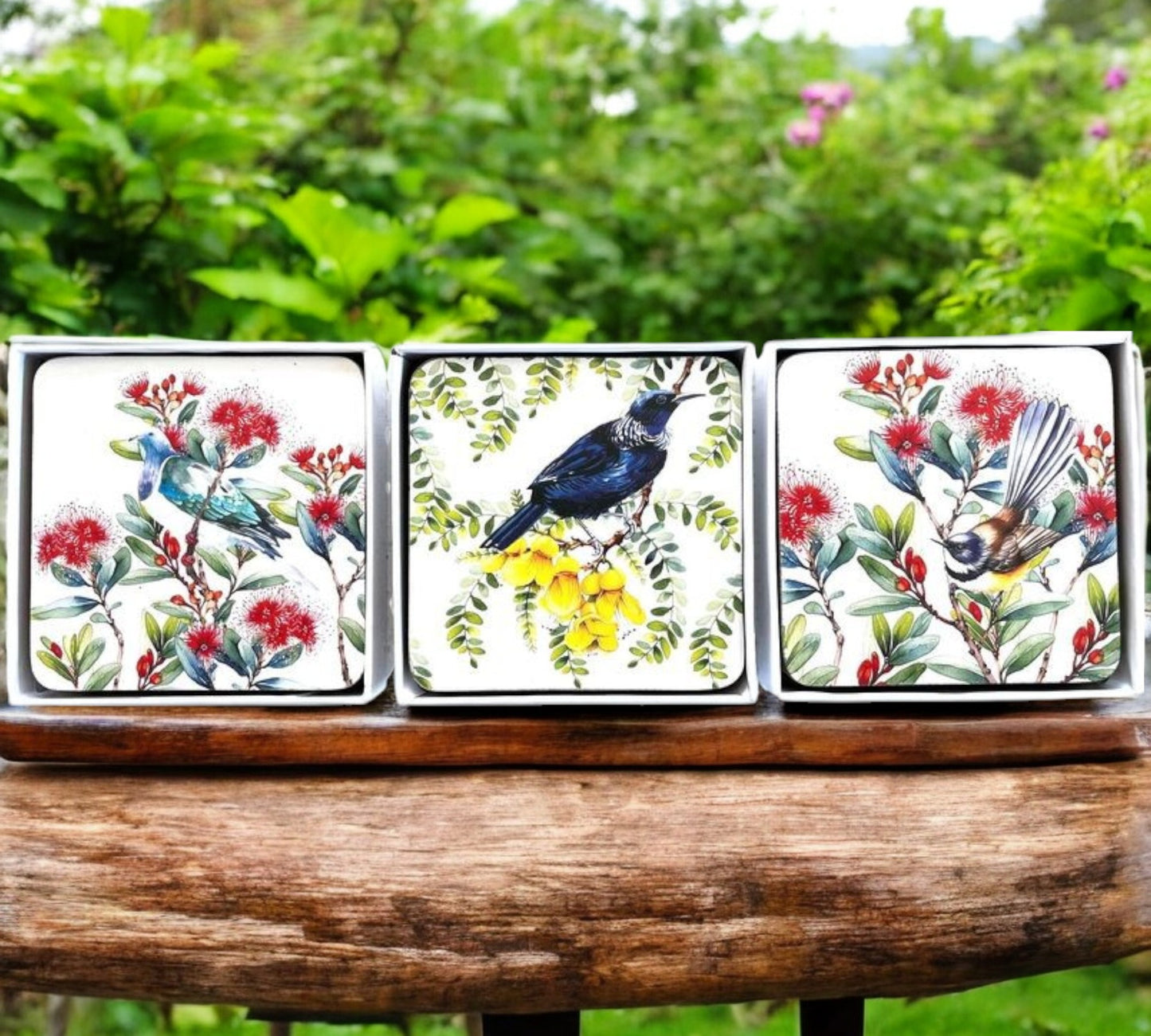 Cork Coasters Native Birds