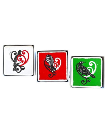Cork Coasters Native Birds/Koru