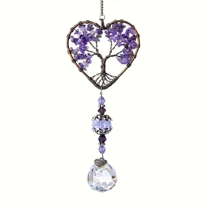 Tree of Life Heart Crystal