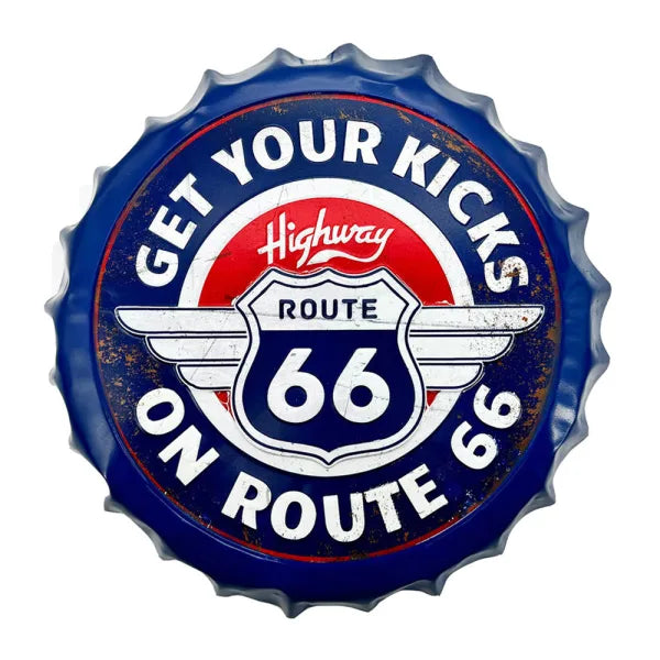 Route 66 Bottle Top Sign