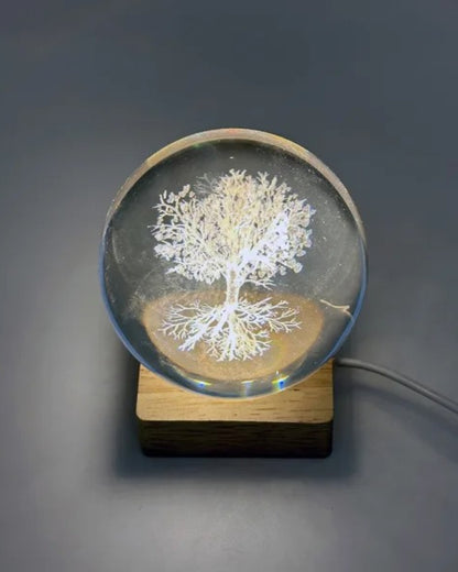 Tree of Life Crystal Ball with Light