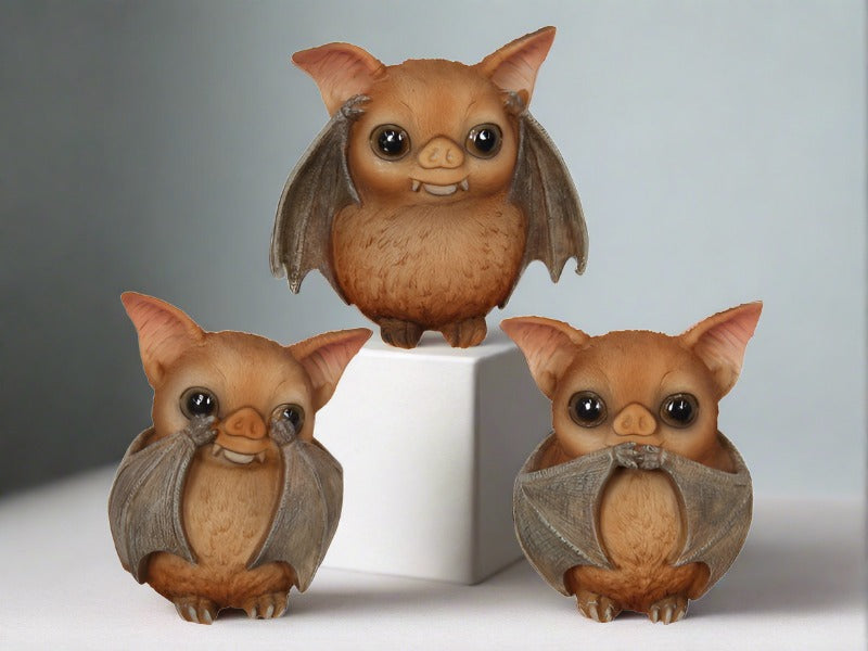 3 Sitting Wise Bats