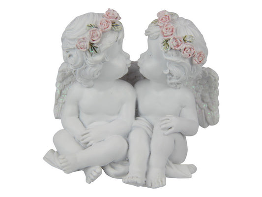 Cherubs with Roses Sitiing