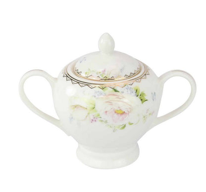 New Bone China Floral Sugar Pot