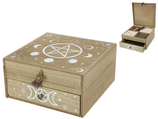 Square Wiccan Jewellery Box