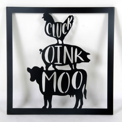 Cluck, Oink, Moo Wall Art