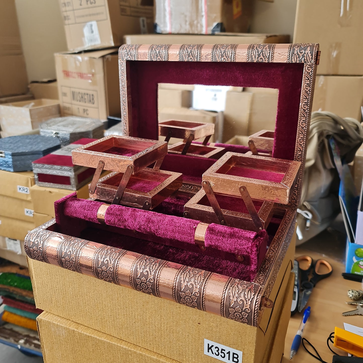 Jewellery Box Copper Finish