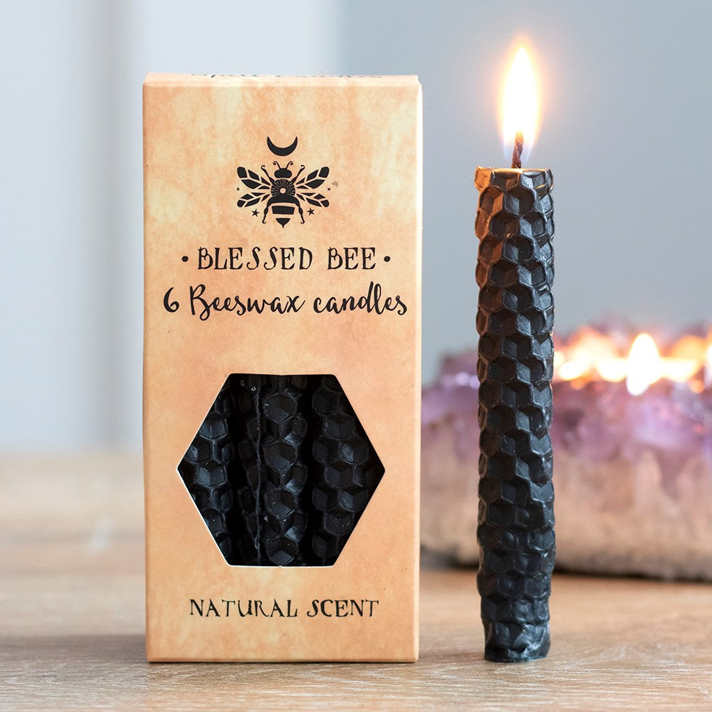 Black Beeswax Spell Candles