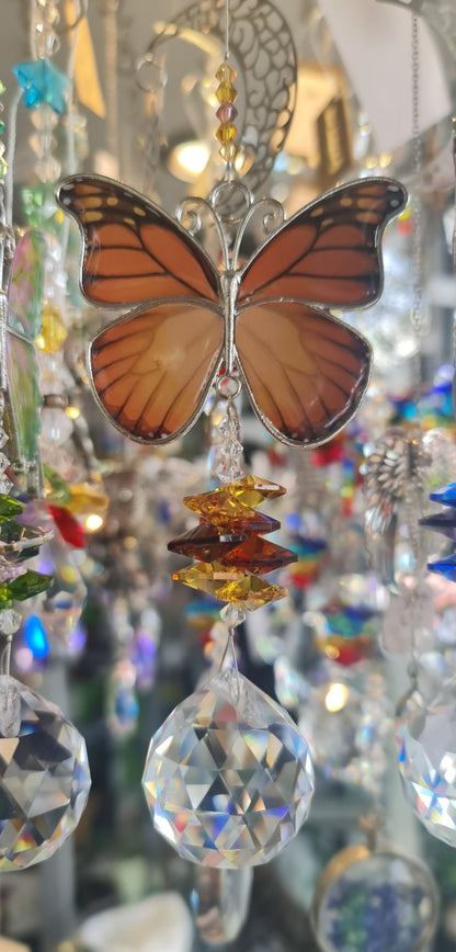 Butterfly Hanging Crystals