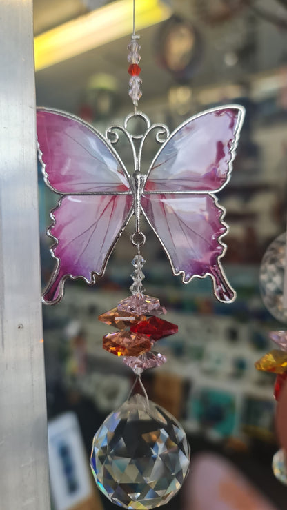 Butterfly Hanging Crystals