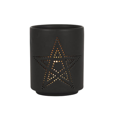 Black Mystical Cut Out Tealight Holder