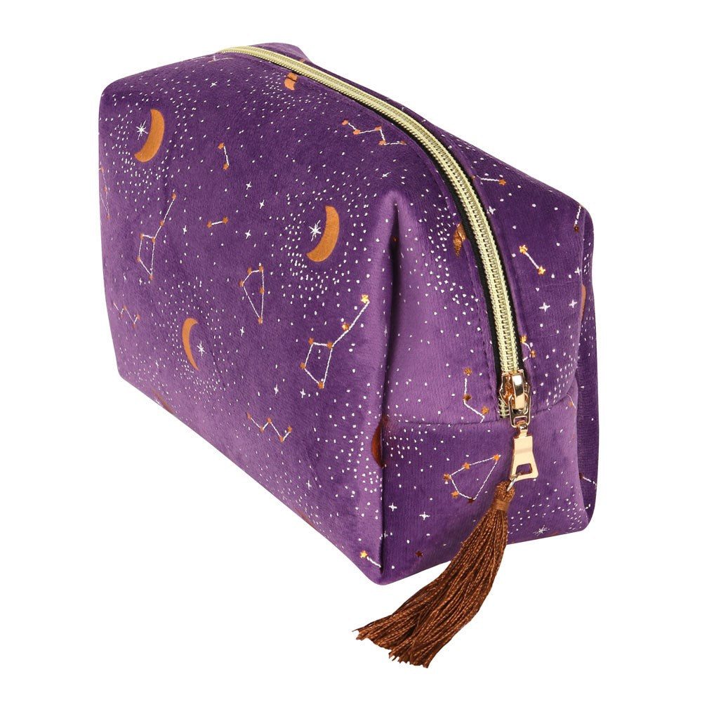 Crescent Moon Tasseled Makeup Bag
