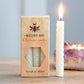 White Beeswax Spell Candles - Happiness
