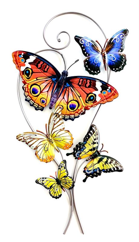 Metal Butterflies Wall Art