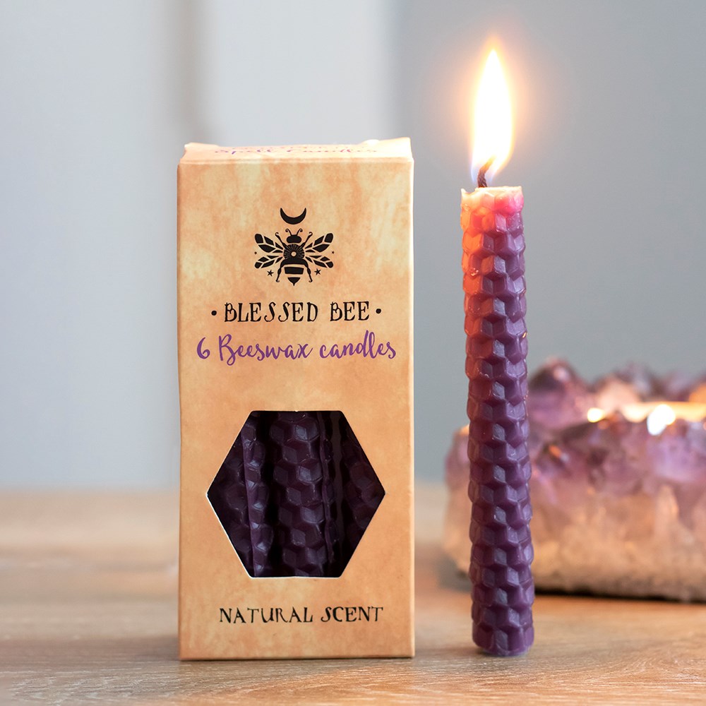 Purple Beeswax Spell Candles