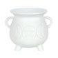 White Triple Moon Cauldron Oil Burner NEW!