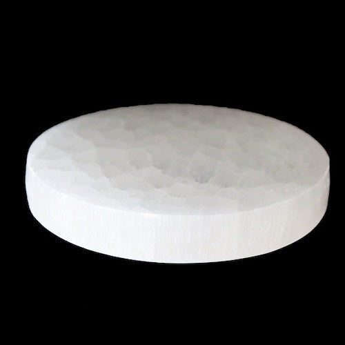 Selenite Round Plate (8cm)