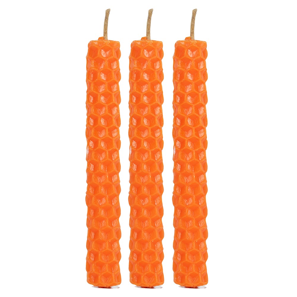 Orange Beeswax Spell Candles