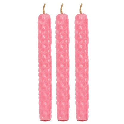 Pink Beeswax Spell Candles - Friendship