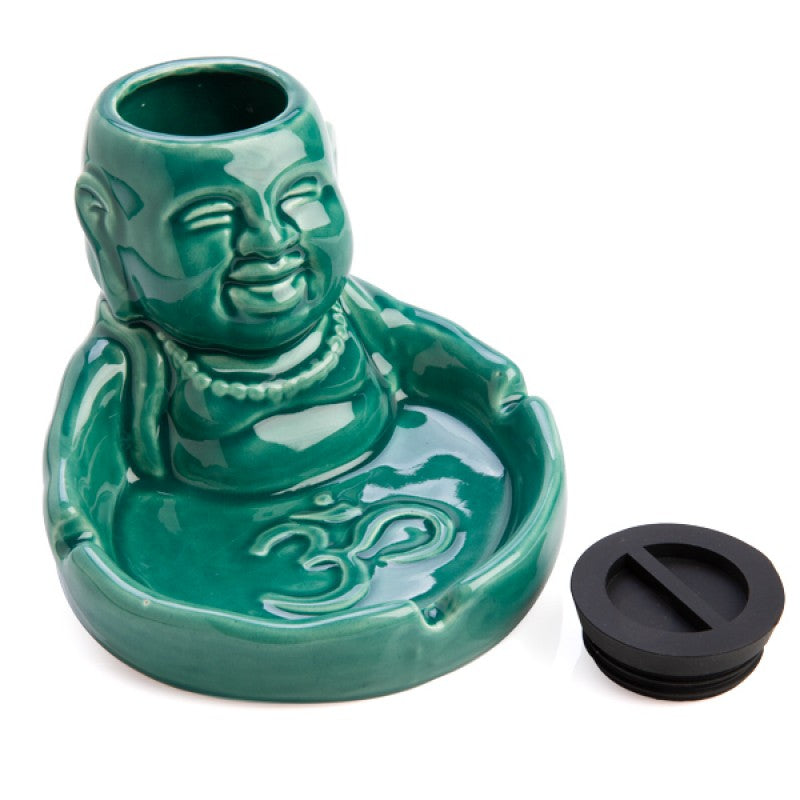 Stash It! Laughing Buddha Storage Jar & Ashtray